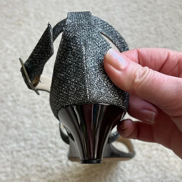 Jimmy Choo Ciara Sandal in Glitter Anthracite - Picture 4 of 7